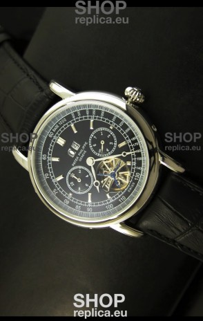 Patek Philippe Complications Tourbillon Japanese Replica Watch in Steel