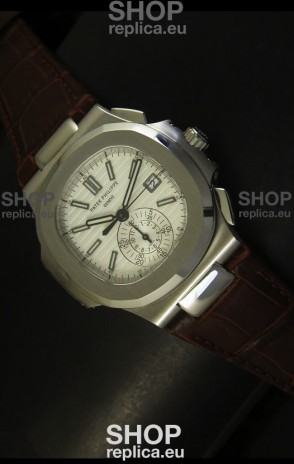 Patek Philippe Nautilus 5980 Brown Strap - 1:1 Ultimate Mirror Replica