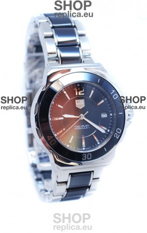 Tag Heuer Formula 1 Quartz Steel Black Ceramic Watch in Black Dial