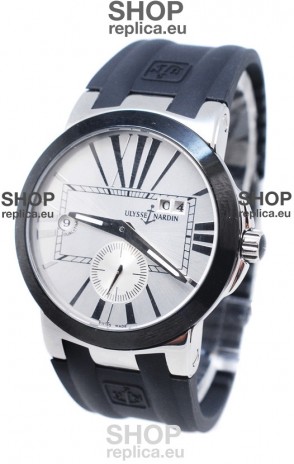 Ulysse Nardin Executive Dual Time Japanese Replica Watch in White Dial