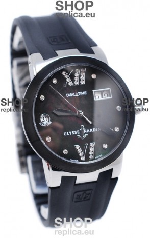 Ulysse Nardin Executive Dual Time Diamond Black Watch