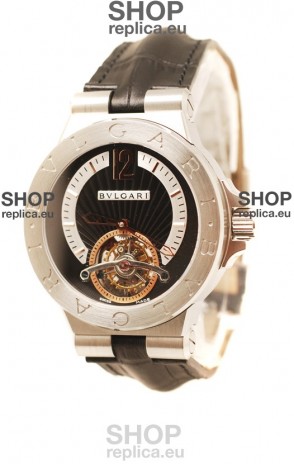Bvlgari Grandes Diagono Complication Swiss Tourbillon Steel Watch