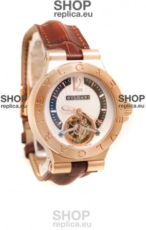 Bvlgari Grandes Diagono Complication Swiss Tourbillon Gold Watch
