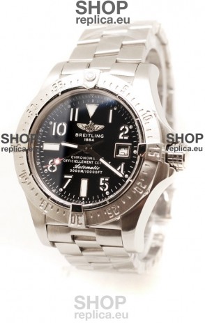 Breitling Chronograph Chronometre Swiss Replica Watch in Black Dial
