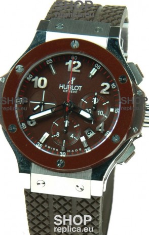 Hublot Big Bang Swiss Replica Watch in Brown Dial Ceramic Bezel