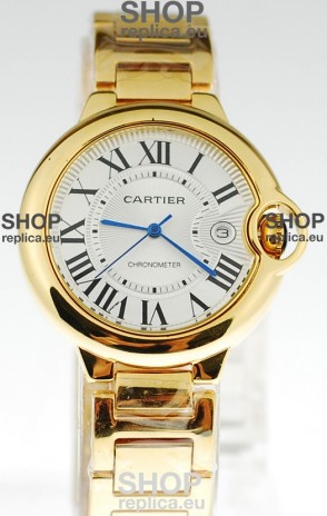 Ballon Bleu De Cartier Japanese Ladies Replica Yellow Gold Watch