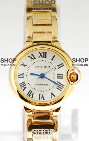 Ballon Bleu De Cartier Japanese Ladies Replica Yellow Gold Watch