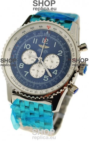 Breitling Navitimer Chronometre Japanese Watch in Blue Dial