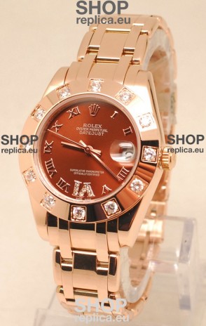 Rolex Datejust Swiss Replica Watch in Rose Gold - 36MM