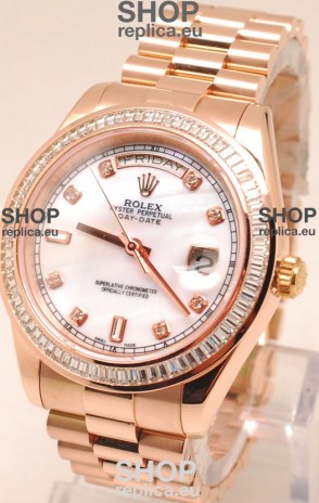 Rolex Day Date II Rose Gold Japanese Replica Watch