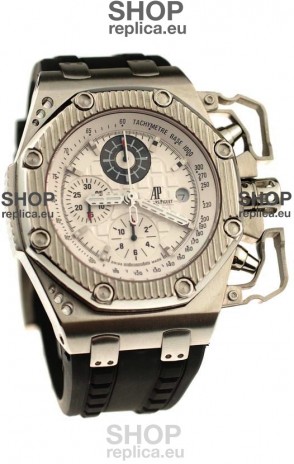 Audemars Piguet Royal Oak Offshore Survivor Swiss Chronograph Watch in White Dial
