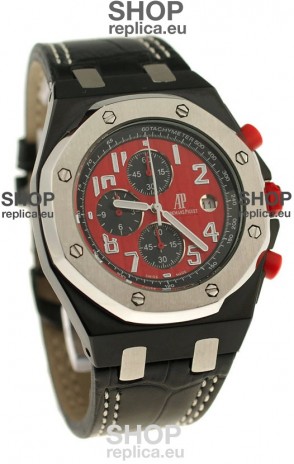 Audemars Piguet Royal Oak Offshore Limited Edition SingaporeGP 2008 Japanese PVD Watch in Red Dial