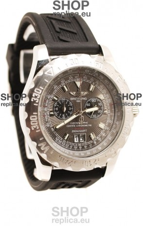 Breitling Chronograph Chronometre Replica Watch in Grey Dial