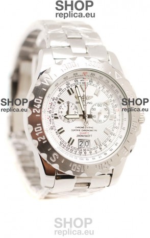 Breitling Chronograph Chronometre Replica Watch in White Dial