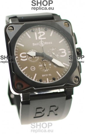 Bell and Ross BR01-94 Edition Japanese PVD Watch in Grey Dial