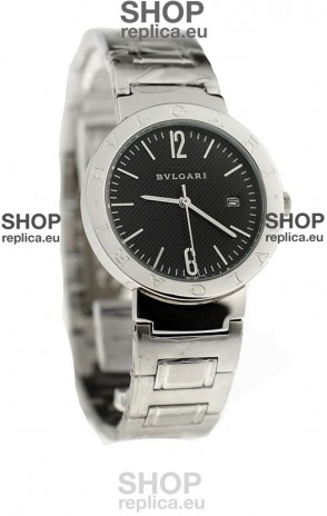 Bvlgari Quartz Japanese Watch in Black Dial