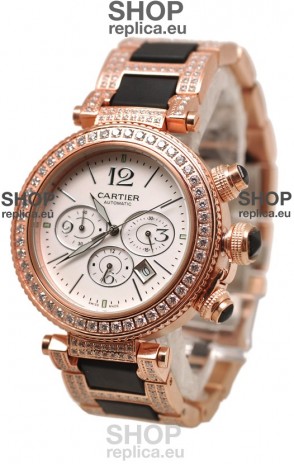 Cartier Pasha Seatimer Swiss Replica Diamonds Watch