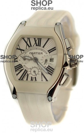 Cartier Roadster Japanese Replica Watch in White