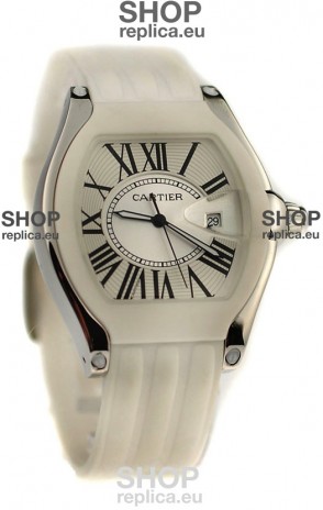 Cartier Roadster Japanese Replica Watch in White