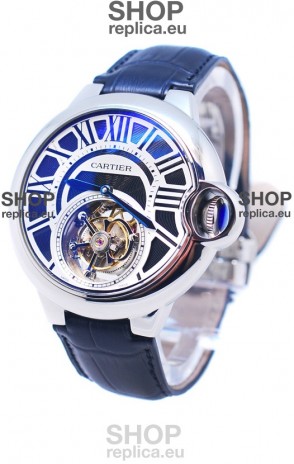 Cartier Ballon de Bleu Flying Tourbillon Swiss Silver Watch
