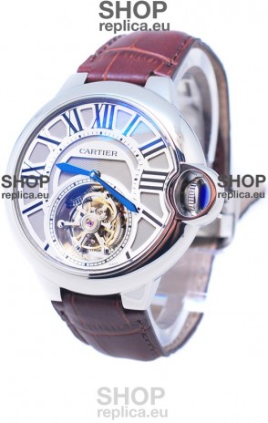 Cartier Ballon de Bleu Flying Tourbillon Swiss Silver Watch