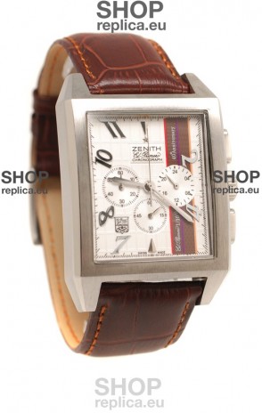 Zenith El Primero 40th Anniversary Chronograph Japanese Watch in White Dial