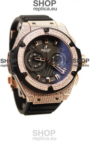 Hublot Gold Big Bang King Power Diamond Swiss Replica Watch