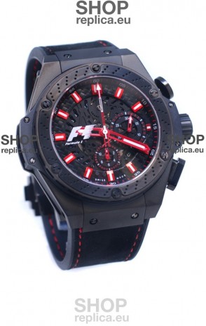 Hublot Big Bang F1 Edition King Power Swiss Replica Black Ceramic Watch