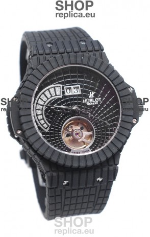 Hublot Black Caviar Tourbillon Power Reserve Japanese Replica Watch