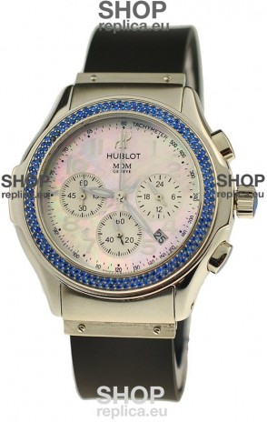 Hublot MDM Chronograph Swiss Replica Watch in Steel Case