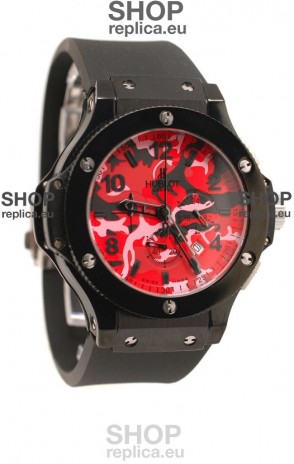Hublot Big Bang Commando Red Camouflage Japanese Watch