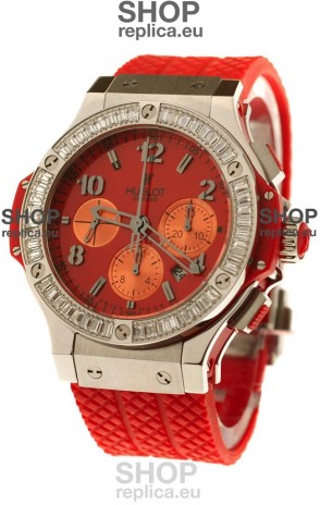 Hublot Big Bang White Baguette Diamonds Shaped Bezel