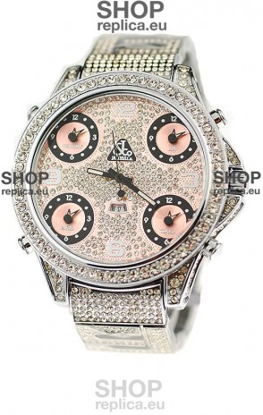 Jacob & Co Diamond Watch in Pink Subdials