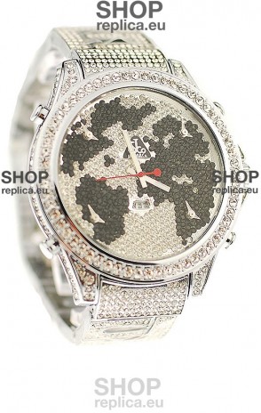 Jacob & Co Diamond Japanese Replica Watch in Black/White Diamond Dial
