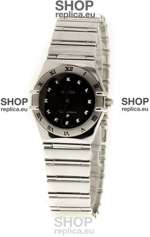 Omega Constellation Ladies Swiss Watch in Black Dial