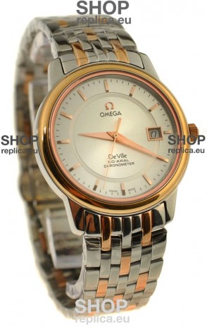 Omega Co-Axial Deville Japanese Rose Gold Watch in Rose Gold Stick Markers