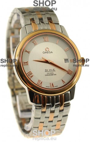 Omega Co-Axial Deville Japanese Rose Gold Watch in Roman Markers