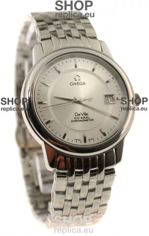 Omega Co-Axial Deville Japanese Steel Watch in Stick Markers