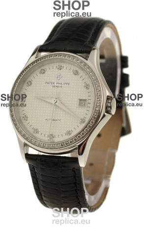 Patek Philippe Geneve Replica Watch in Diamond Bezel
