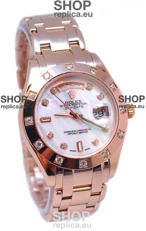 Rolex Day Date White Mother of Pearl Japanese Replica Watch