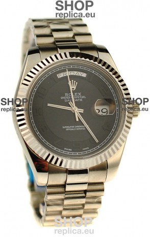 Rolex Day Date Silver Japanese Replica Watch