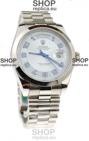 Rolex Day Date II Silver Japanese Replica Watch