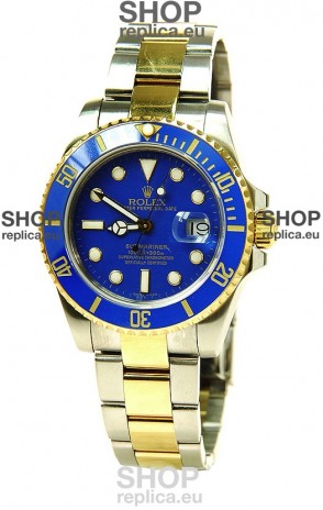 Rolex Submariner Two Tone Swiss Watch in Ceramic Bezel