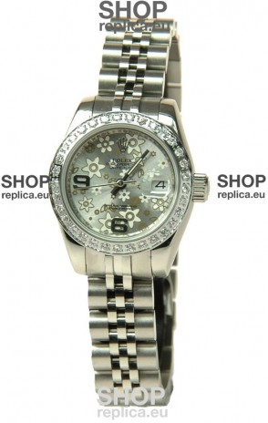 Rolex Floral Motif Datejust Ladies Replica Watch