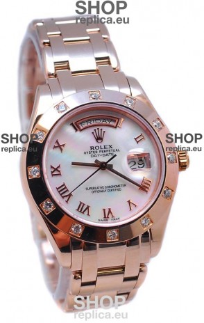 Rolex Day Date White Mother of Pearl Swiss Replica Watch