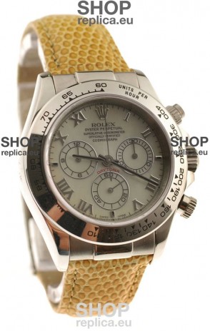Rolex Daytona Cosmograph Swiss Replica Watch in Yellow Pearl Dial