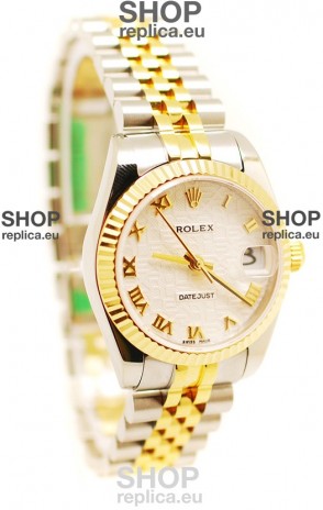 Rolex DateJust Mid-Sized Japanese Replica Two Tone Watch