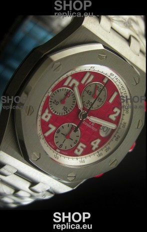 Audemars Piguet Royal Oak Offshore Swiss Watch in Red Dial - Secs hand 12 O clock