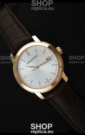 Audemars Piguet Jules Swiss Automatic Watch in Rose Gold Casing