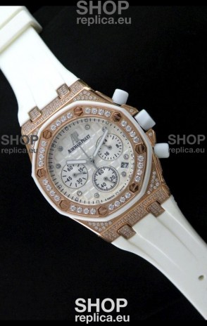Audemars Piguet Royal Oak Ladies Alinghi Limited Edition Japanese Watch in White